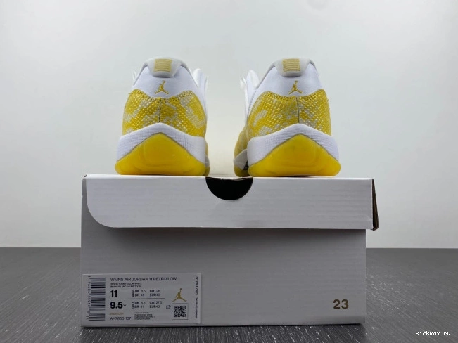 Rep MAX Yellow Low AH7860-107 Air Jordan 11 WMNS Snakeskin 0816